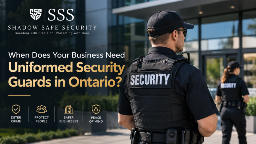 When Does Your Business Need Uniformed Security Guards in Ontario?